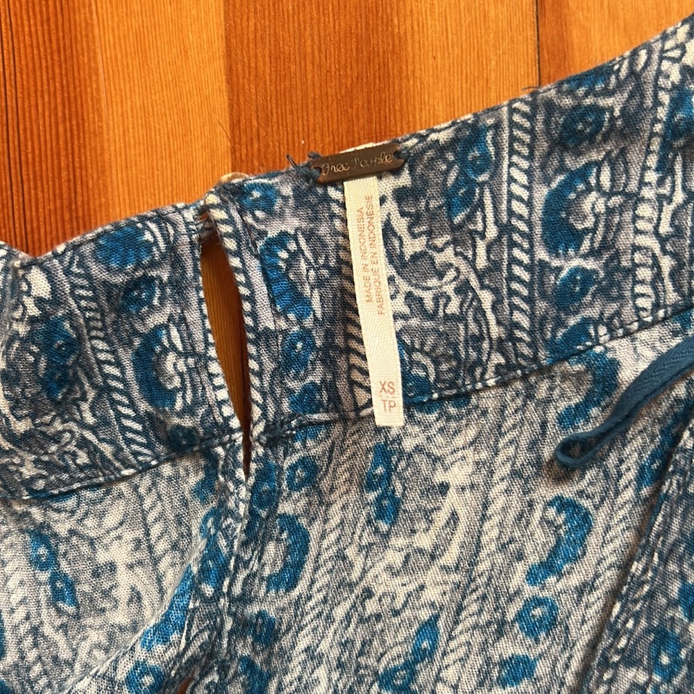 Free People Blue Patterned Romper - Picture 4 of 4